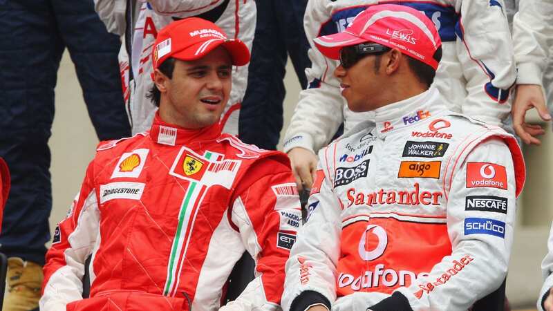 Felipe Massa and Lewis Hamilton during their 2008 F1 title battle (Image: Getty Images)