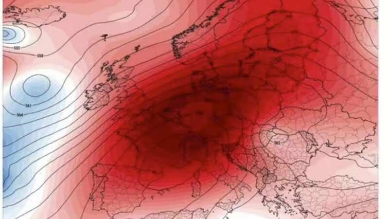 The extreme weather which plagued Europe last month is set to return (Image: Pivotal Weather)