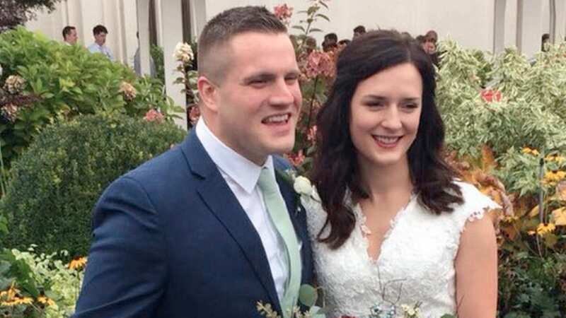 Jared Bridegan and his new wife Kirsten Bridegan on their wedding day (Image: Jared Bridegan / Facebook)