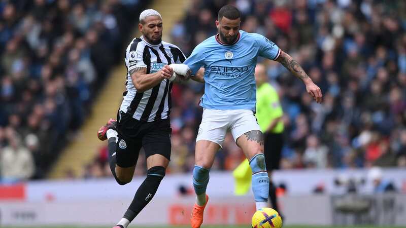 Kyle Walker on the ball during Manchester City