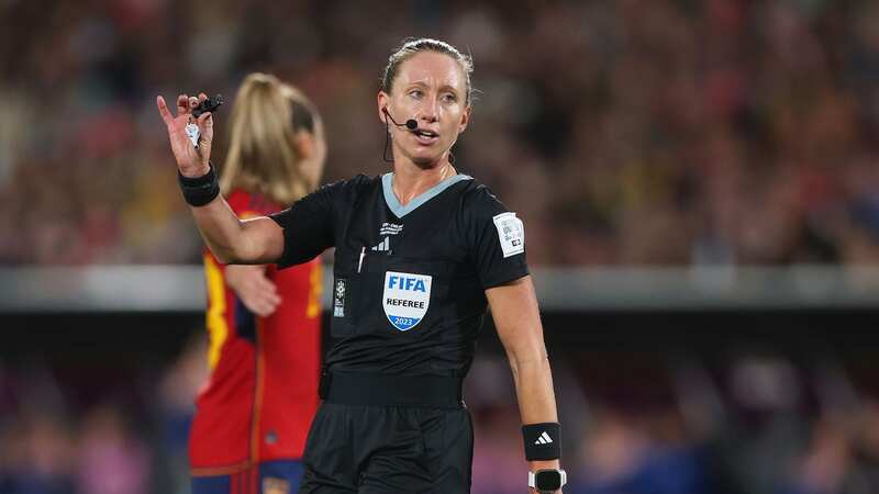 Tori Penso referees during the FIFA Women