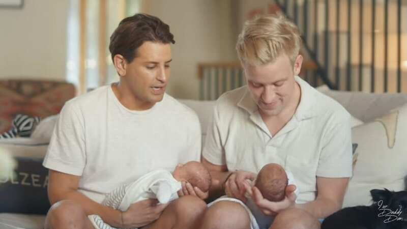 Ollie Locke and husband Gareth have welcomed their twin babies