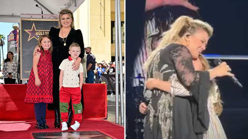 Kelly Clarkson rocked out on stage with her kids