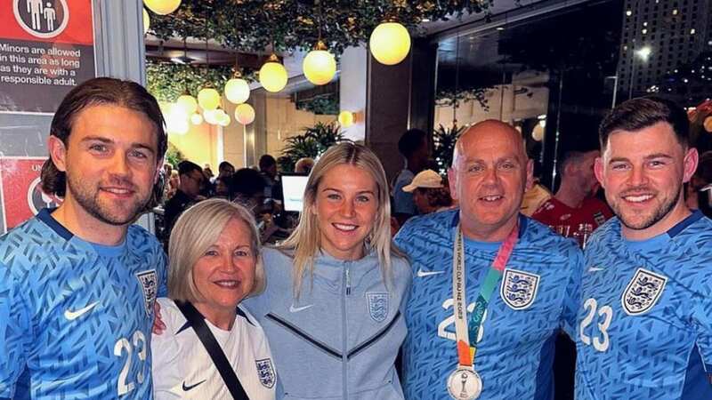 Alessia Russo celebrated with family at a World Cup after party