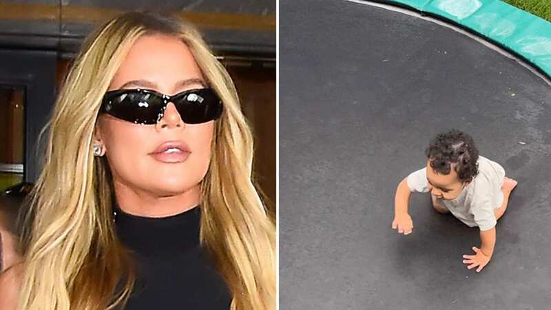 Khloe Kardashian shares sweet moment her kids bond on trampoline in the rain