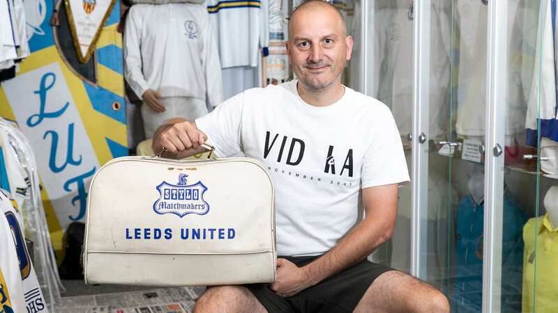 Ben is seen holding a Les Vickers medical bag from the 1960s (Image: Lee McLean/SWNS)