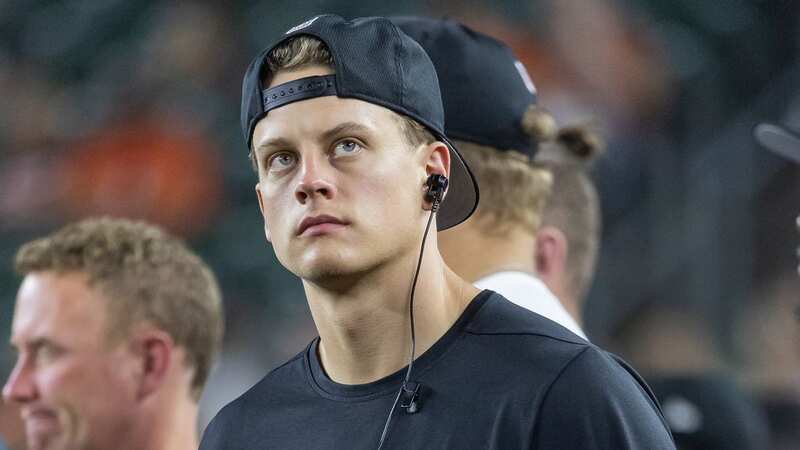 Joe Burrow is still recovering from a calf injury he sustained during Cincinnati Bengals practice (Image: Michael Hickey/Getty Images)