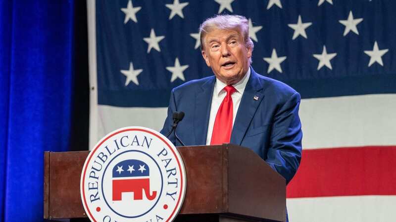 Donald Trump has confirmed he will be travelling to Atlanta, Georgia, on Thursday to face charges (Image: AFP via Getty Images)