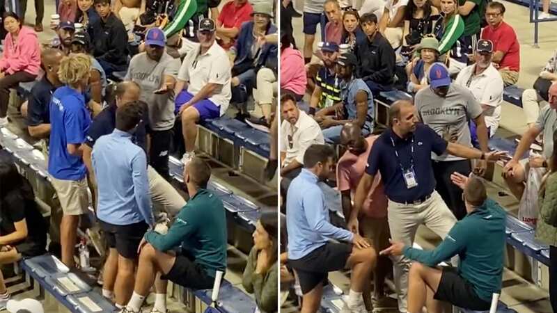 A fan launched an x-rated tirade at former tennis player Victor Troicki during US Open qualifying (Image: Twitter/@Olly_Tennis_)