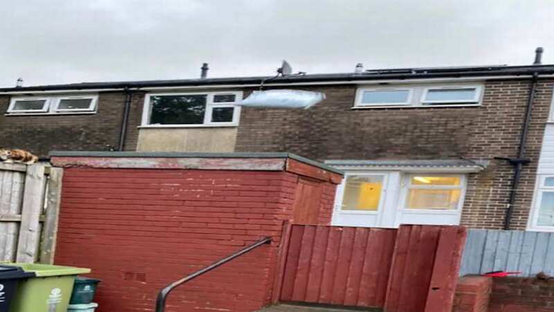 Caroline Mottram was sent this image, which shows the parcel flung into the air (Image: Jam Press)
