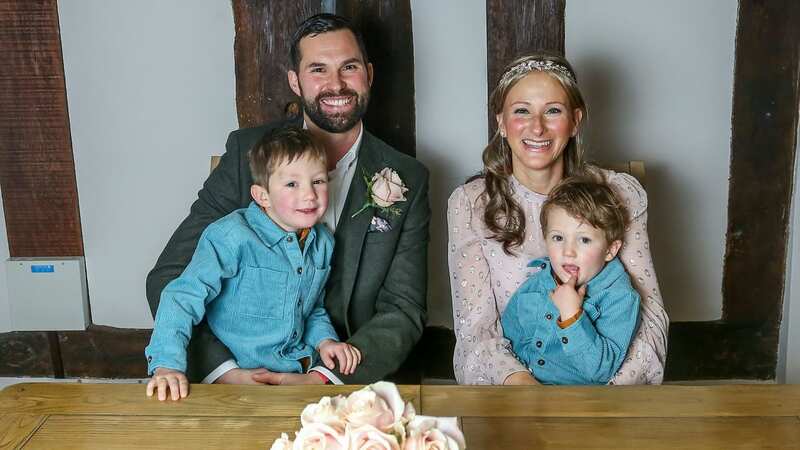 Katie and Tom decided to tie the knot following her devastating diagnosis (Image: Joseph Walshe / SWNS)