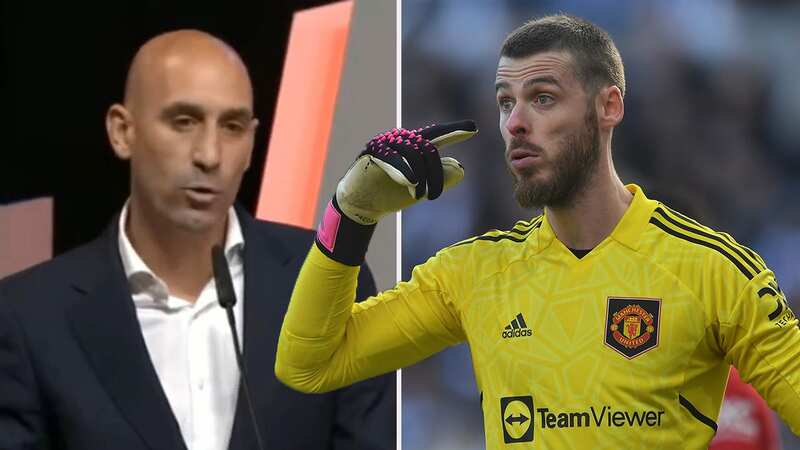 Luis Rubiales has refused to stand down after kissing Jenni Hermoso after the World Cup final (Image: Noe Llamas/SPP/REX/Shutterstock)