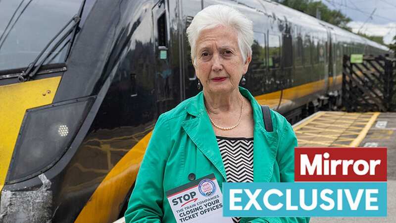 Sheila Cross opposes the closure of the ticket office at Northallerton railway station (Image: Andy Commins / Daily Mirror)