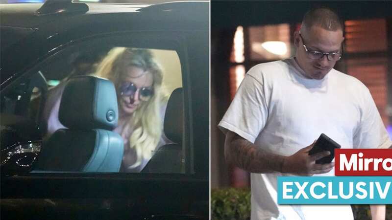 Britney Spears was spotted grabbing a late night bite with a mystery man amid her bitter divorce with Sam Asghari (Image: BACKGRID)