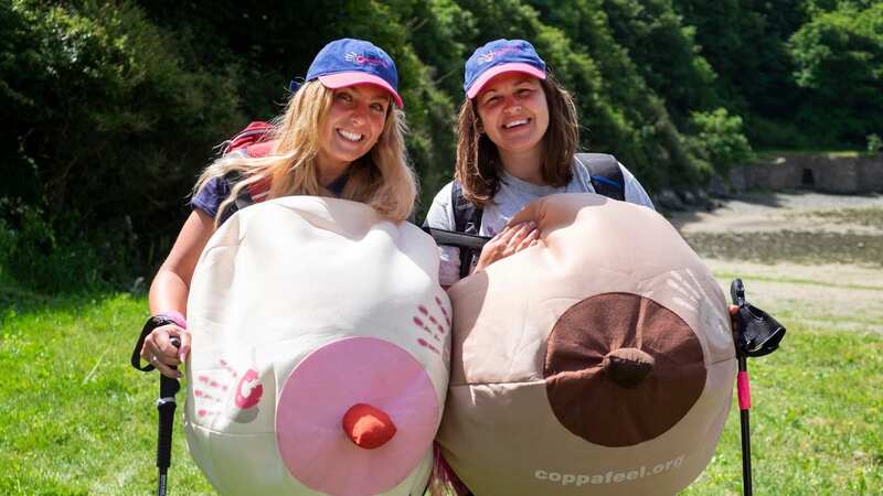 Amy Dowden and Giovanna Fletcher at the CoppaFeel trek in Solva, Pembrokeshire (Image: © Copyright Declaration. All images shown on this site are protected by International Copyright Law and by the Copyright, Designs & Patents Act 1988. All images, text and ideas are the 