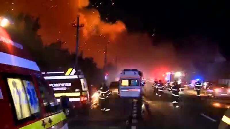 One dead and 46 injured in devastating explosion at petrol station in Romania