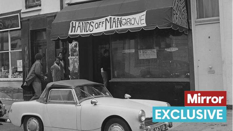 Four black men entering the Mangrove, a Caribbean restaurant on All Saints Road, Notting Hill, London, 10th August 1970 (Image: Getty Images)