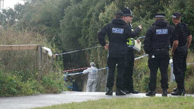 A cordon has been erected at the scene while officers investigate (Image: BournemouthEcho/BNPS)