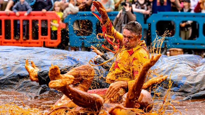 The World Gravy Wrestling Championships will take place at 1pm on August 28 in Bacup, Lancashire (Image: James Maloney/Lancs Live)