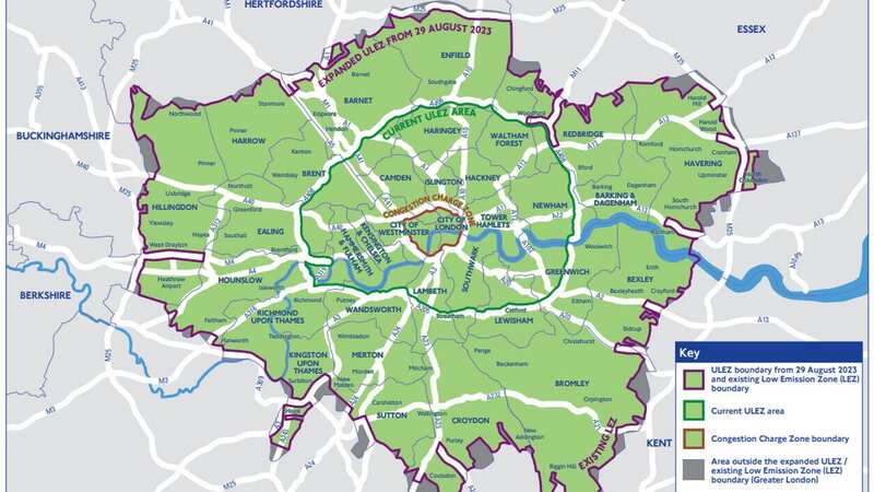 New ULEZ zone mapped as motorists risk £180 fine for not paying charge
