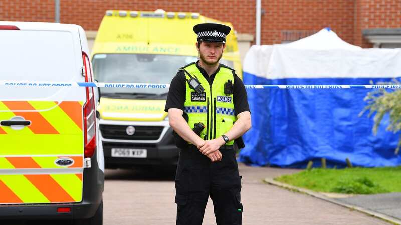 Police at the scene in Warrington (Image: Liverpool Echo)
