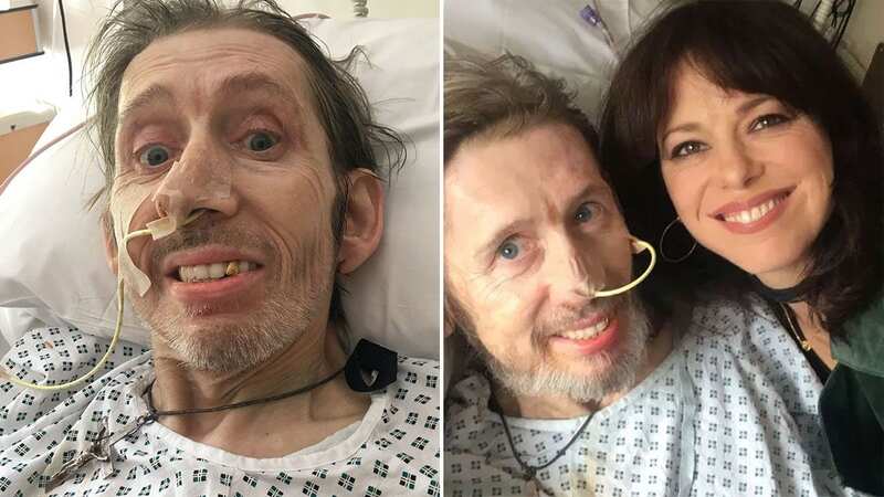 Victoria shared a smiling selfie of music legend husband Shane MacGown in hospital