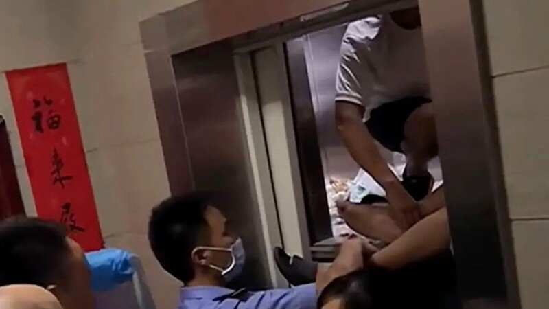 Moment lift passengers are thrown to ceiling as malfunctioning elevator plummets