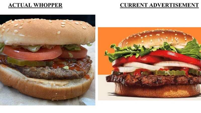 Burger King patrons are seeking justice because they say the franchise falsely advertised their Whopper burger (Image: Internet Unknown)