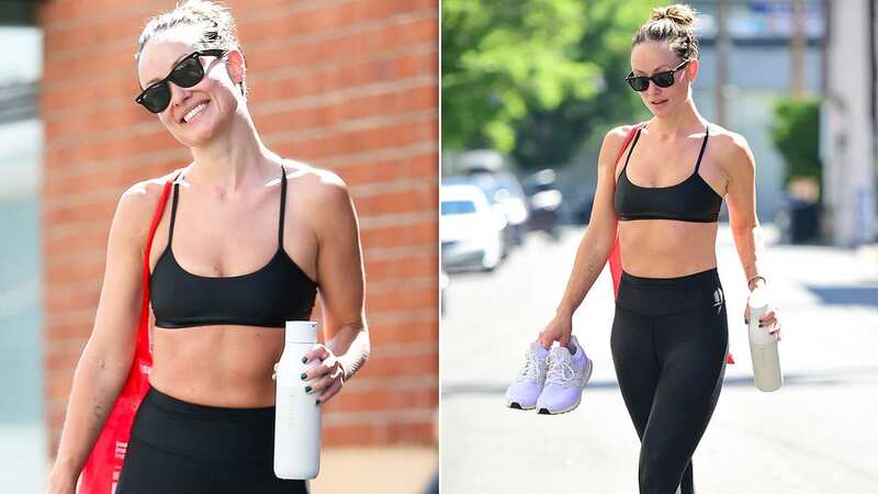 House star Olivia Wilde was beaming as she showed off her stunning fit physique leaving a gym session in Los Angeles