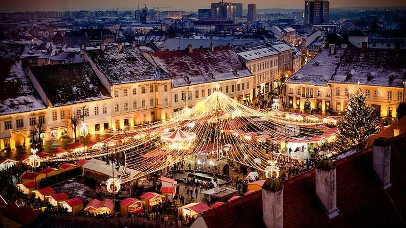 The stunning Sibiu Christmas Market in Romania (Image: PA)