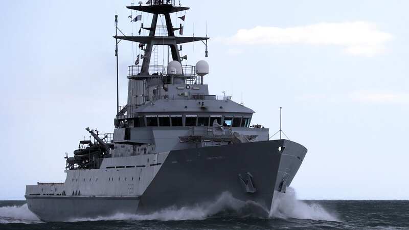 HMS Tyne, one of the Royal Navy warships tracking Russian movements close to the UK, including in the English Channel (Image: PA)