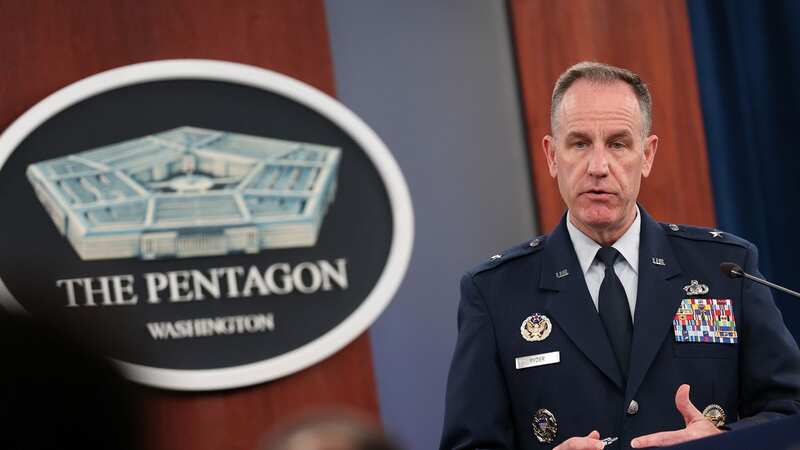 Defense Department spokesman Brig. Gen. Patrick Ryder holds a press conference at the Pentagon announcing the new site (Image: Getty Images)