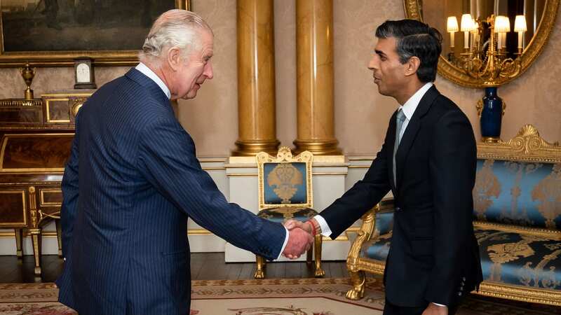 Rishi Sunak seen greeting the King in October last year (Image: POOL/AFP via Getty Images)