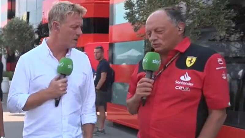 Frederic Vassuer swore during his Sky Sports interview at Monza on Saturday (Image: Sky Sports)