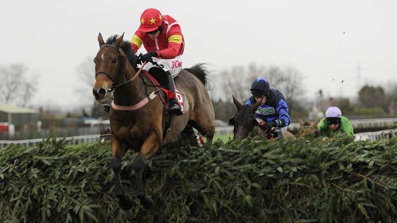 Highland Lodge and Henry Brooke cross the final fence on their way to winning the 2015 Betfred Becher Chase (Image: PA)
