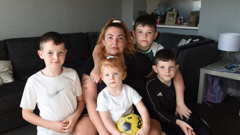 Melanie Kivlin, 40, and her children are living in a 