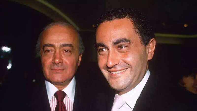 Mohamed Al-Fayed, former Fulham and Harrods owner, pictured with his son Dodi