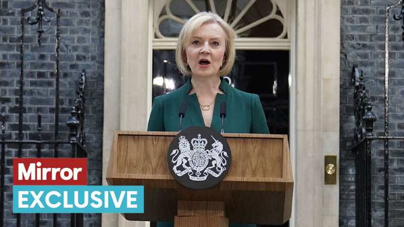 The lectern was specially made for Liz Truss at a cost of £4,175 to taxpayers (Image: PA)