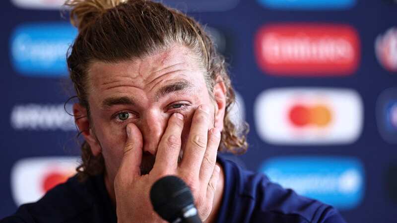 Bastien Chalureau was tearful during his France World Cup press conference (Image: AFP via Getty Images)