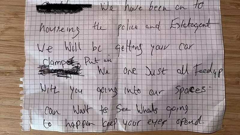 The note said "keep your eyes open" and that the person who penned it had reported her to police