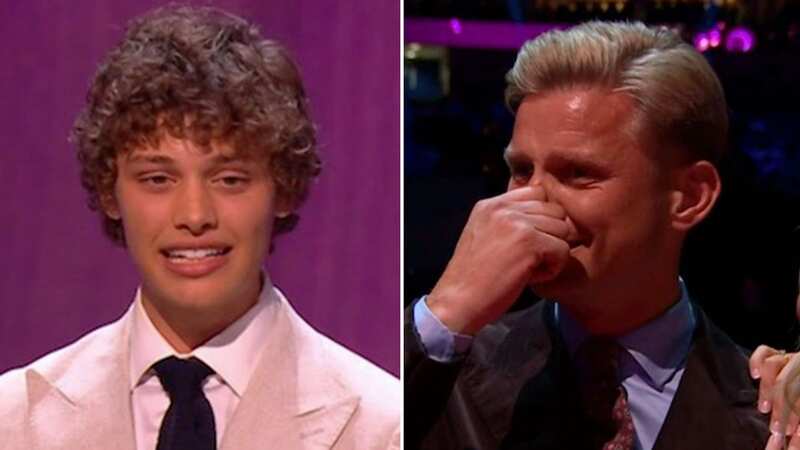 Crying Jeff Brazier comforted by EastEnders star as son Bobby wins NTA