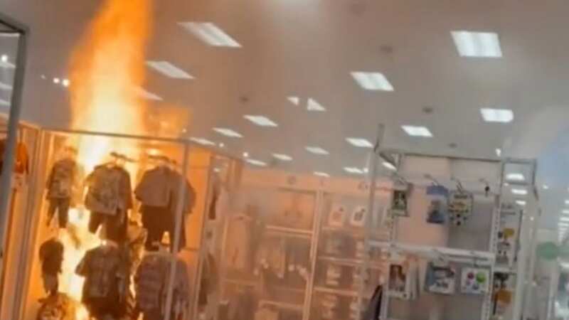 Shoppers evacuated after fire rips through children