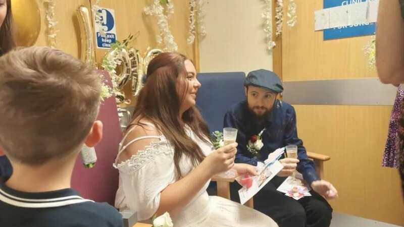 Martin and Hollie Love ties the knot in a cancer unit at Royal Stoke (Image: Contributed)