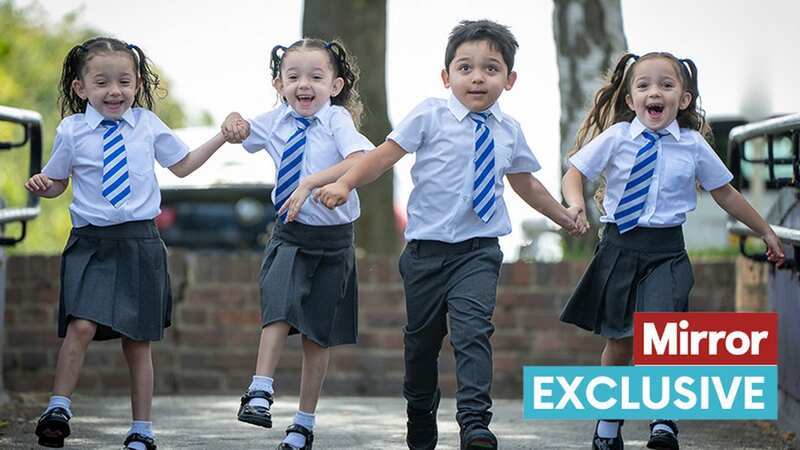 Quads heading for first day at school (Image: Spartacus / SplashNews.com)