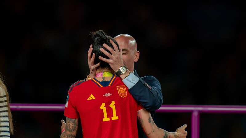 Jenni Hermoso is kissed by president of the RFEF Luis Rubiales (Image: Noe Llamas/SPP/REX/Shutterstock)