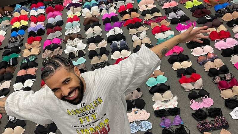 Drake shares his shocking collection of bras thrown on stage by fans during his concerts (Image: champagnepapi/Instagram)