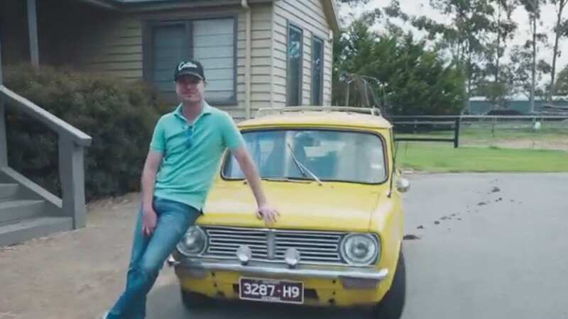 Luke Nolen with his yellow Mini car (Image: Twitter@https://twitter.com/Punters)