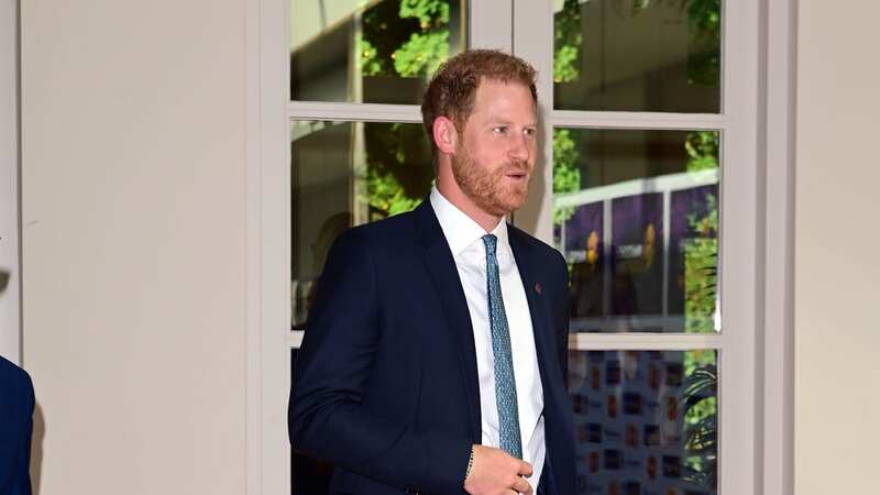 Prince Harry arrives at awards ceremony on fleeting solo visit back to UK