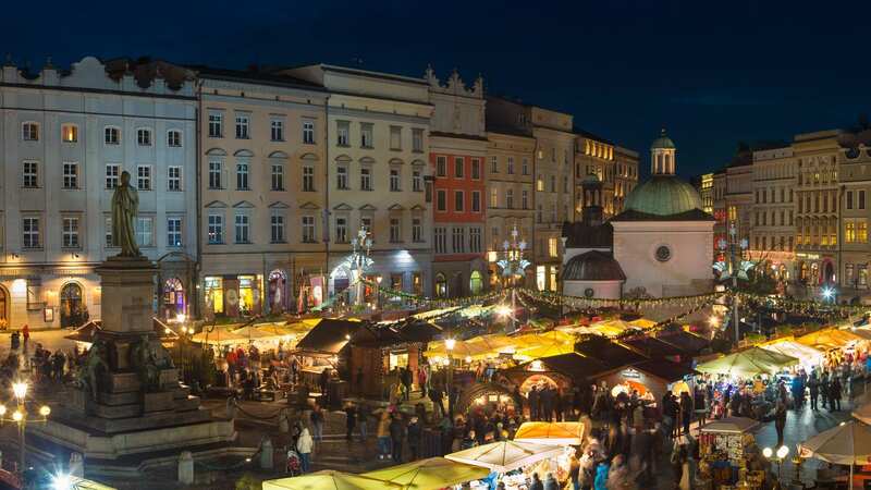Visit the world-famous Rynek Glowny Christmas Market in Poland (Image: Getty)