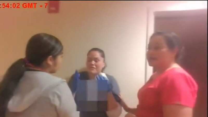 Newly released bodycam footage shows distressed facility staff reacting to the surprise birth (Image: AZ Family WS)